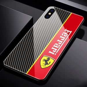 iPhone Case Carbon Fiber Mix Ferrari Logo